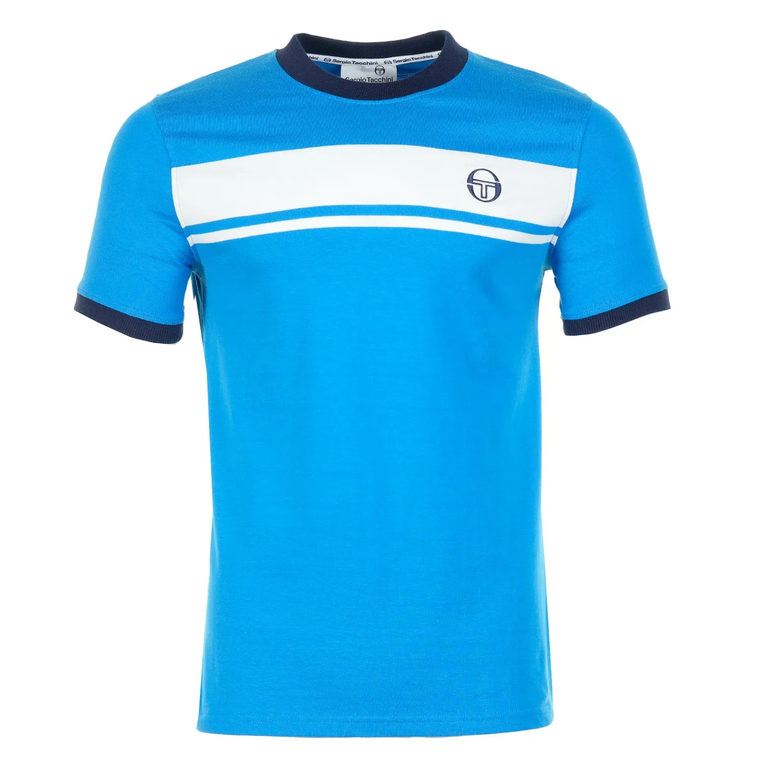 Short Sleeve Master Tee Directoire Blue White Maritime Blue sold by RAGAZZI