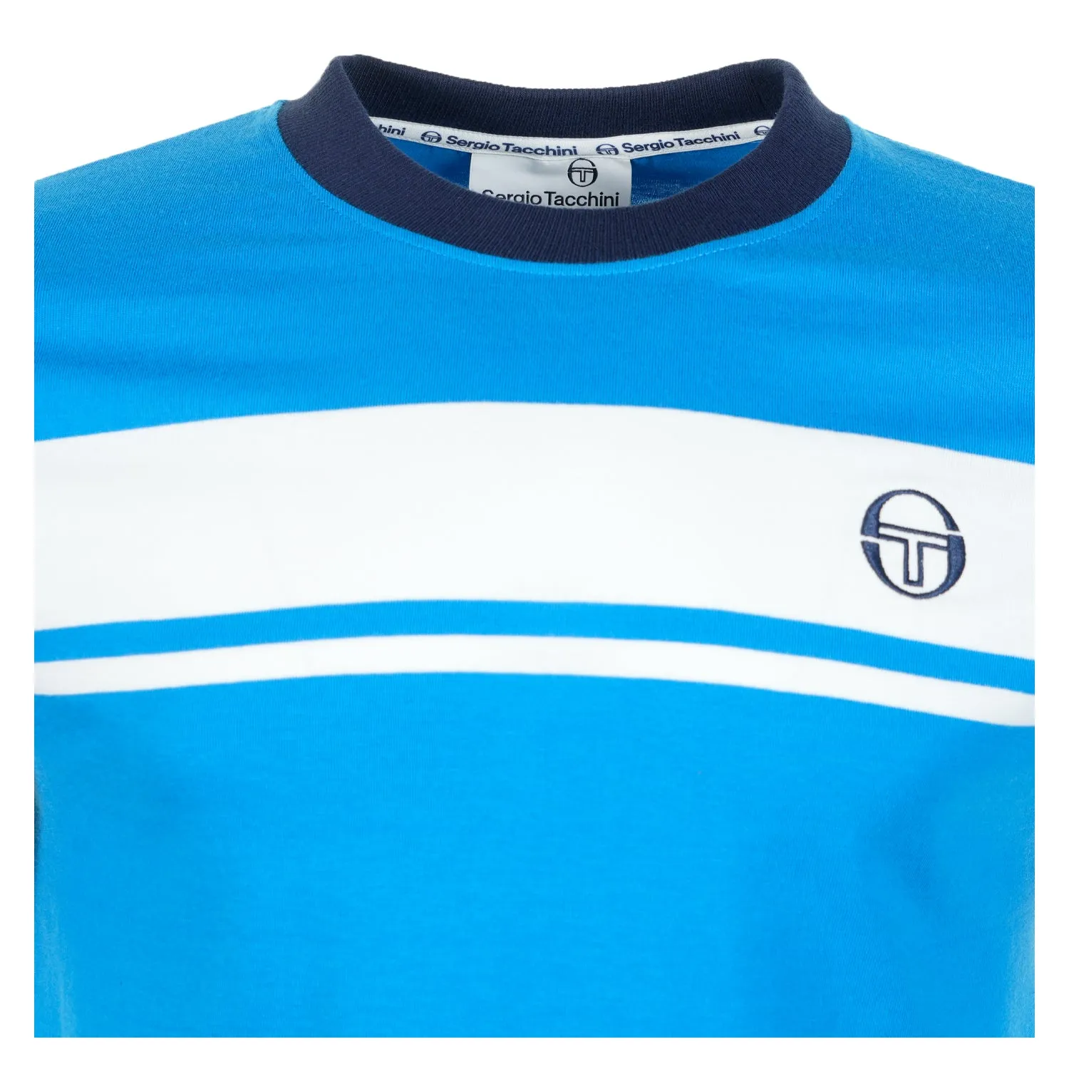 Short Sleeve Master Tee Directoire Blue White Maritime Blue sold by RAGAZZI product image thumbnail 3