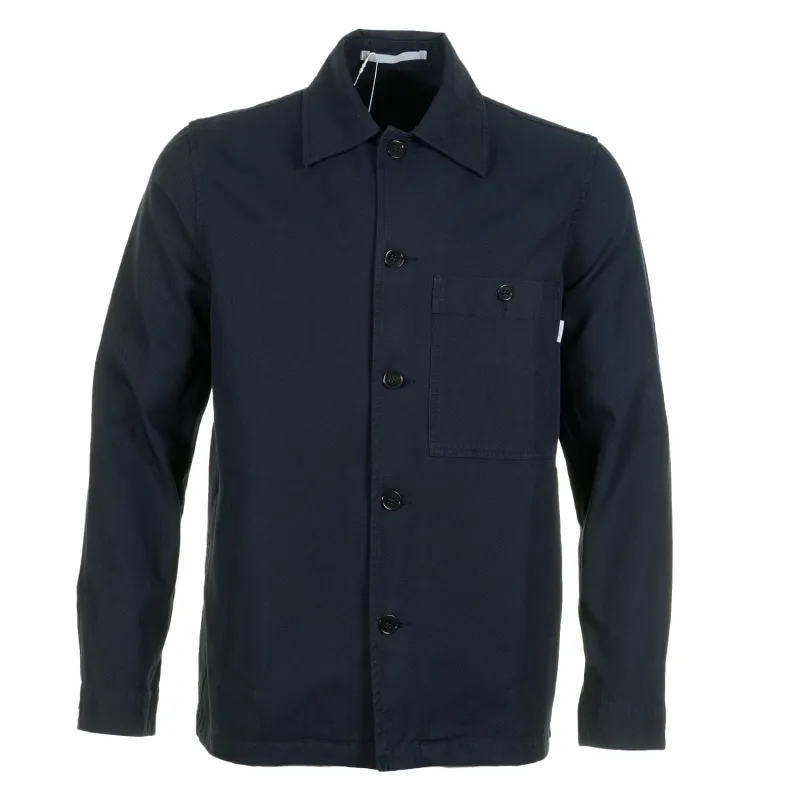 Norse Standard Twill Overshirt Dark Navy sold by RAGAZZI