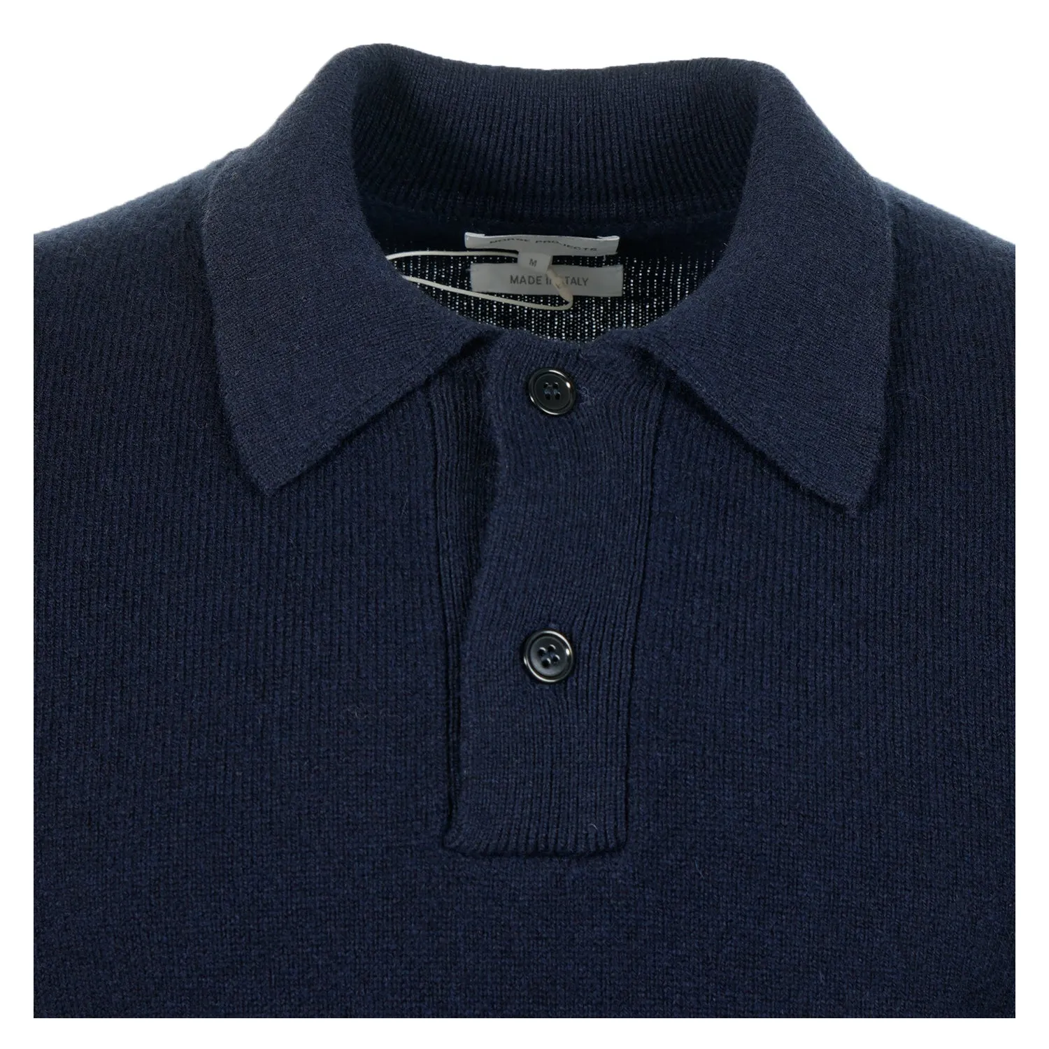 Norse Standard Merino Lambswool Long Sleeve Polo Navy sold by RAGAZZI product image thumbnail 3