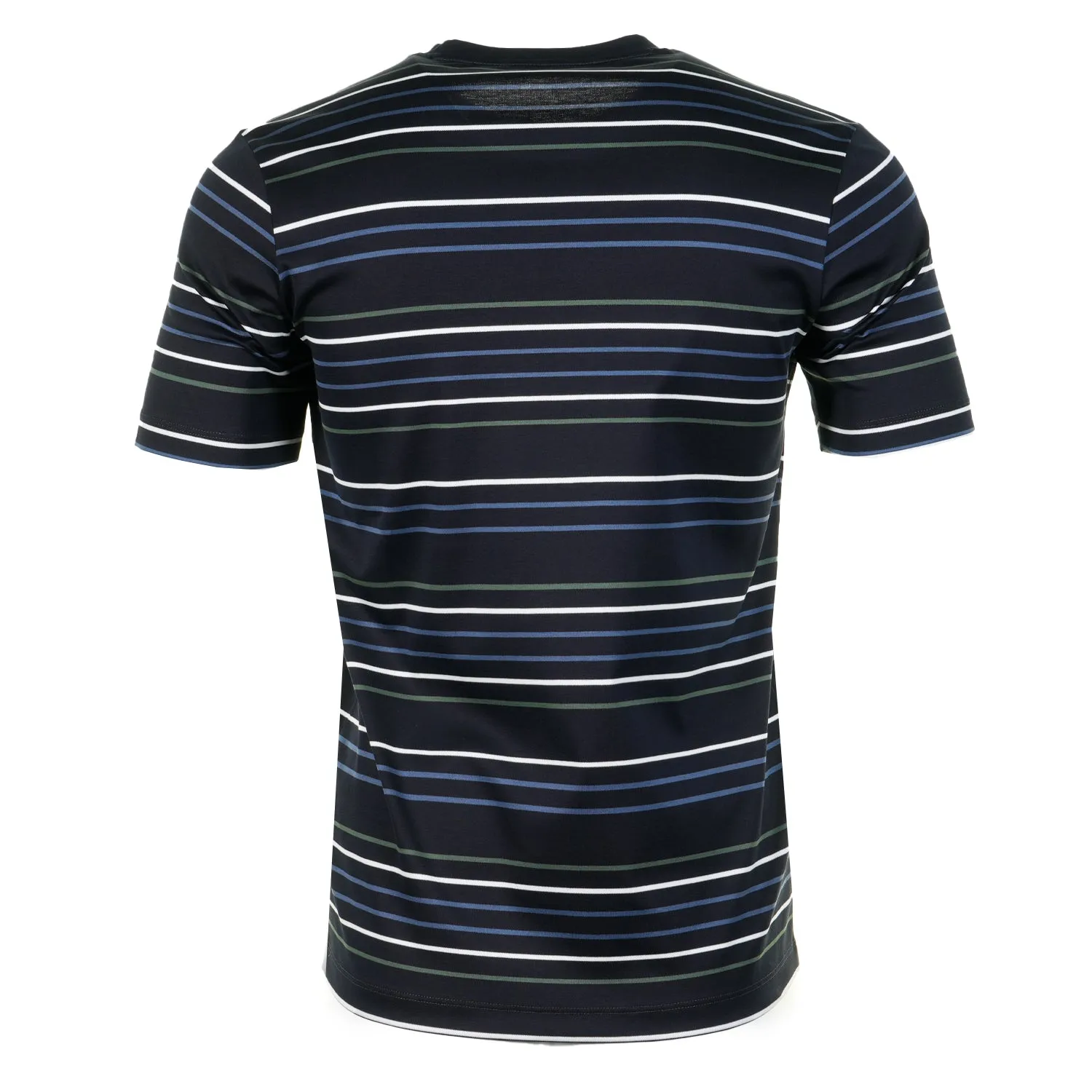 Short Sleeve Aqua Touch Cotton Striped T Shirt Navy sold by RAGAZZI product image thumbnail 2