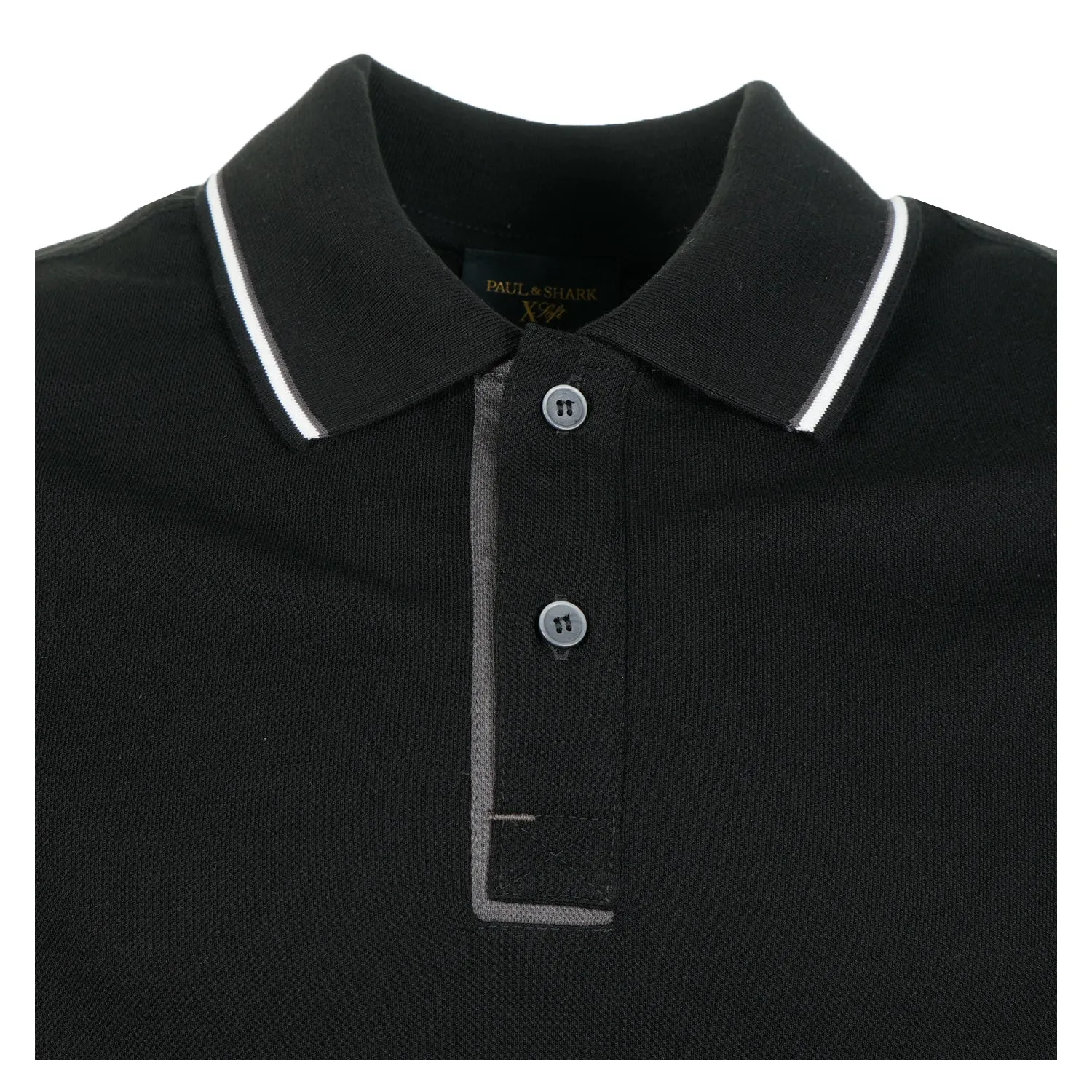 Short Sleeve XSoft Tipped Polo Shirt Black sold by RAGAZZI product image thumbnail 3