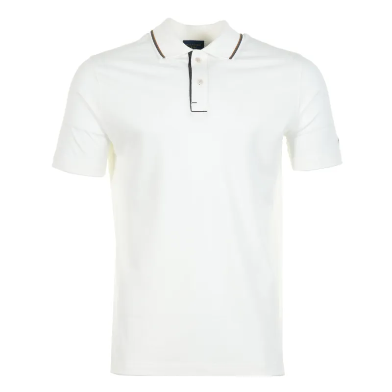 Short Sleeve XSoft Tipped Polo Shirt White sold by RAGAZZI