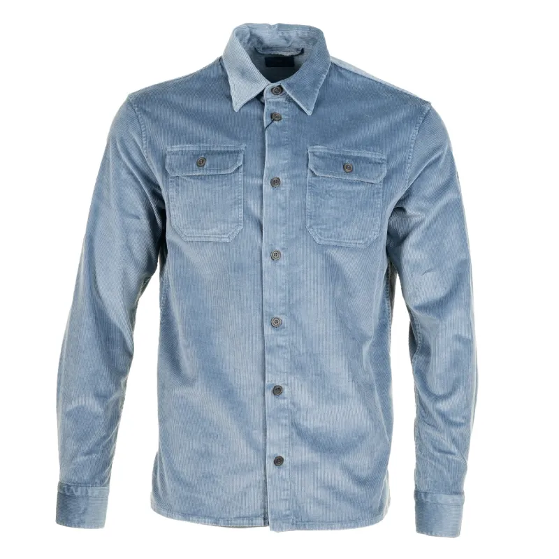 Long Sleeve Corduroy Overshirt Flint Blue sold by RAGAZZI