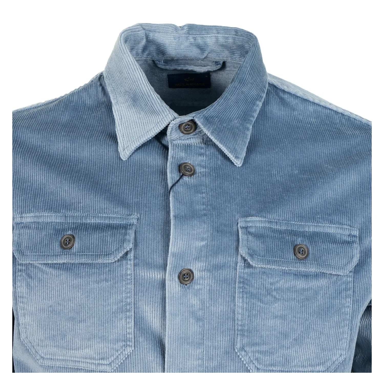 Long Sleeve Corduroy Overshirt Flint Blue sold by RAGAZZI product image thumbnail 4
