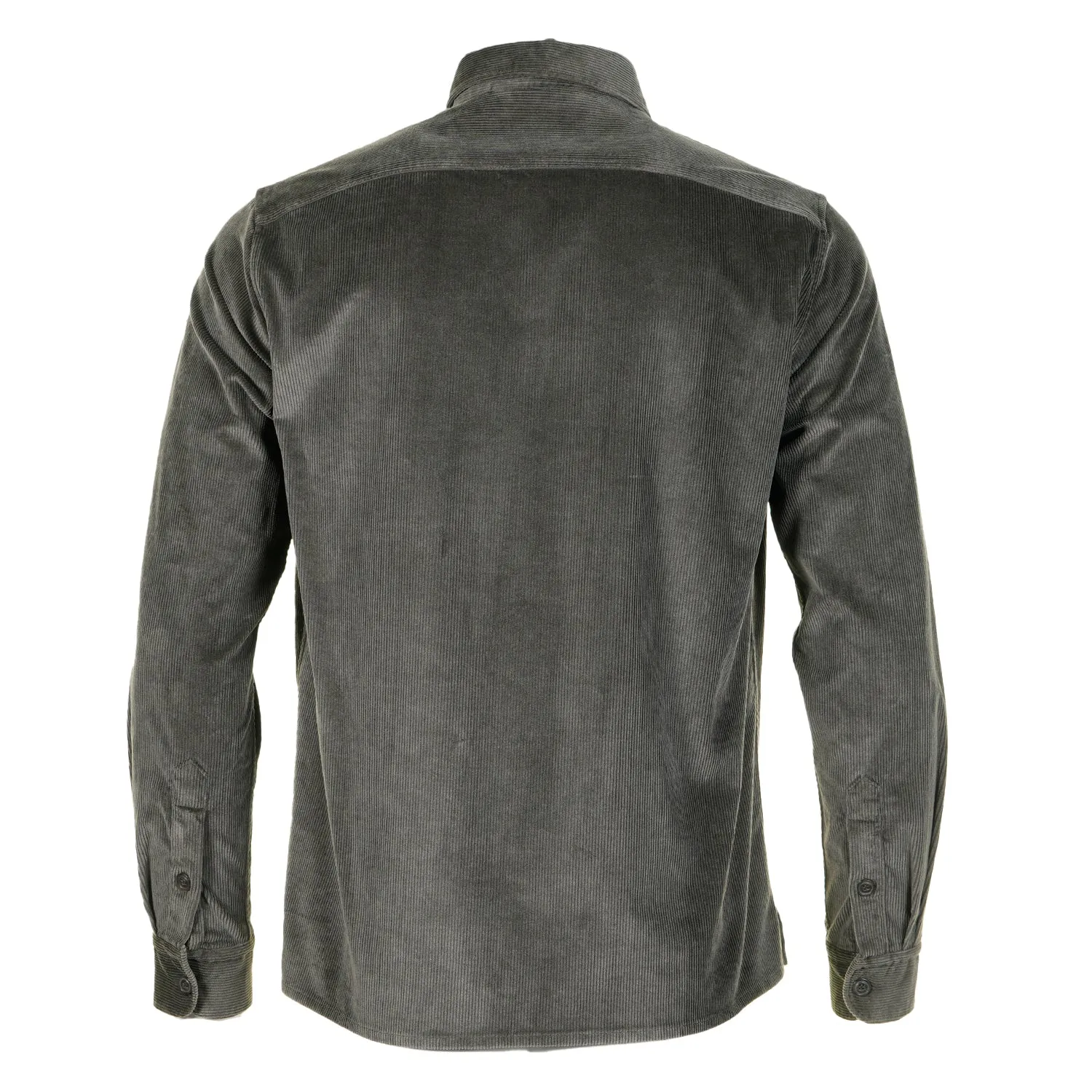 Long Sleeve Corduroy Overshirt Dark Khaki sold by RAGAZZI product image thumbnail 2