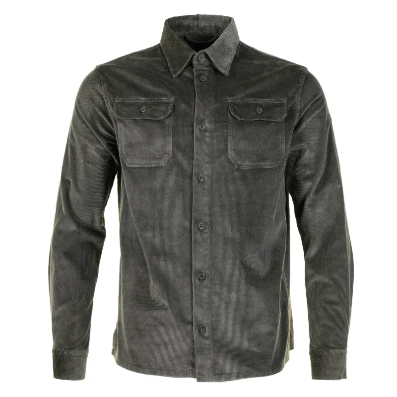 Long Sleeve Corduroy Overshirt Dark Khaki sold by RAGAZZI