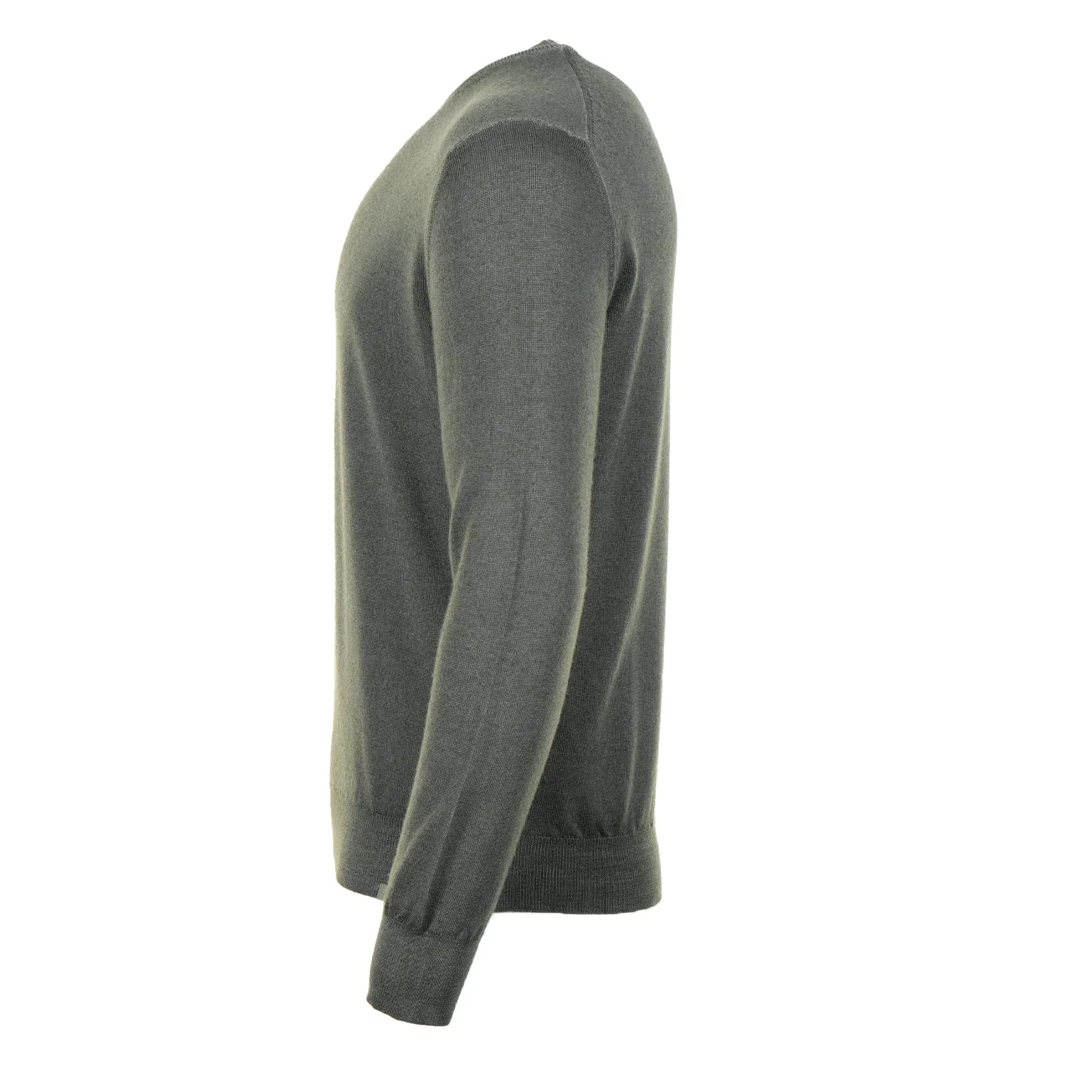 Lambswool Knitted Sweatshirt Khaki Green sold by RAGAZZI product image thumbnail 3
