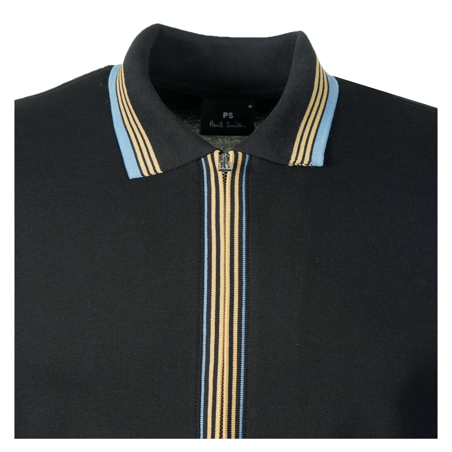 Regular Fit Long Sleeve Full Zip Polo Shirt Black sold by RAGAZZI product image thumbnail 3