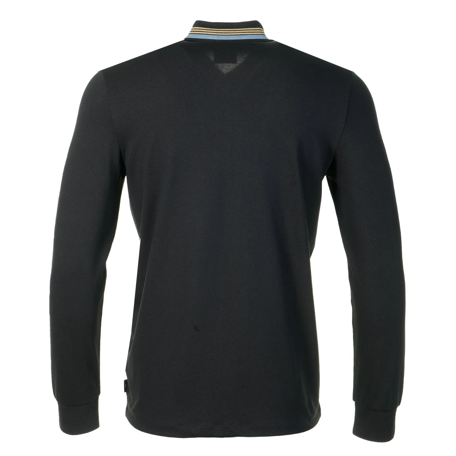 Regular Fit Long Sleeve Full Zip Polo Shirt Black sold by RAGAZZI product image thumbnail 2