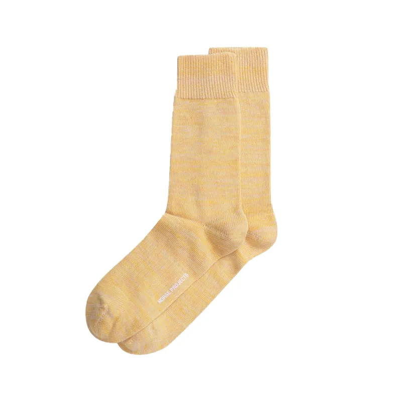 Bjarki Heavy Cotton Twist Sock Warm Yellow sold by RAGAZZI
