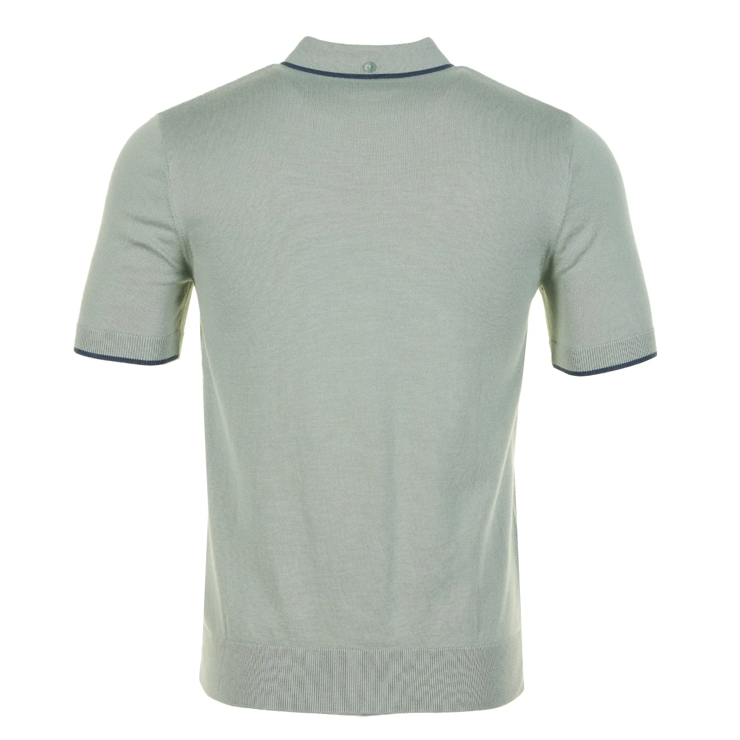 Short Sleeve Pique Stitch Knitted Polo Shirt Bayleaf sold by RAGAZZI product image thumbnail 2