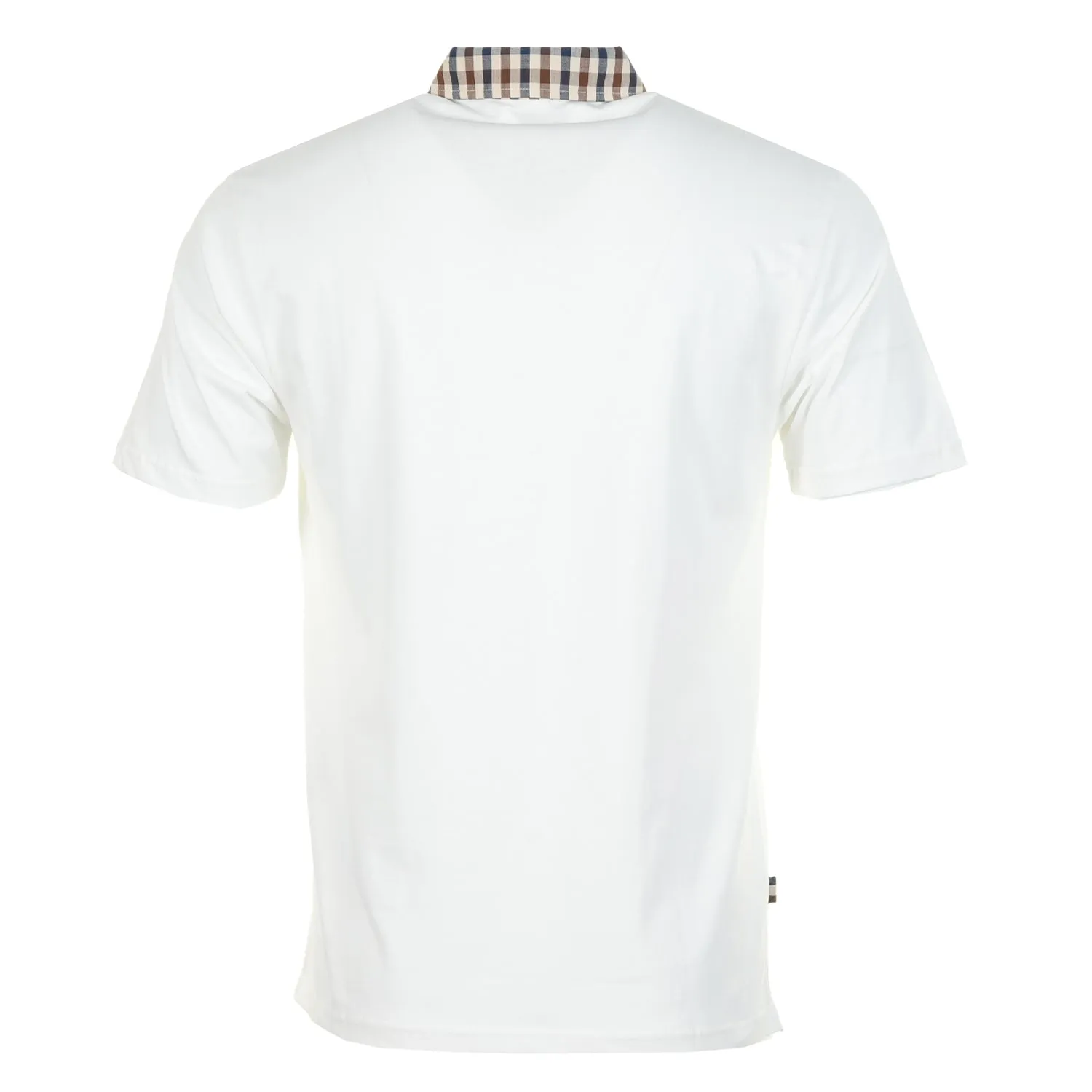 Short Sleeve Club Check Collar Polo Old White sold by RAGAZZI product image thumbnail 2