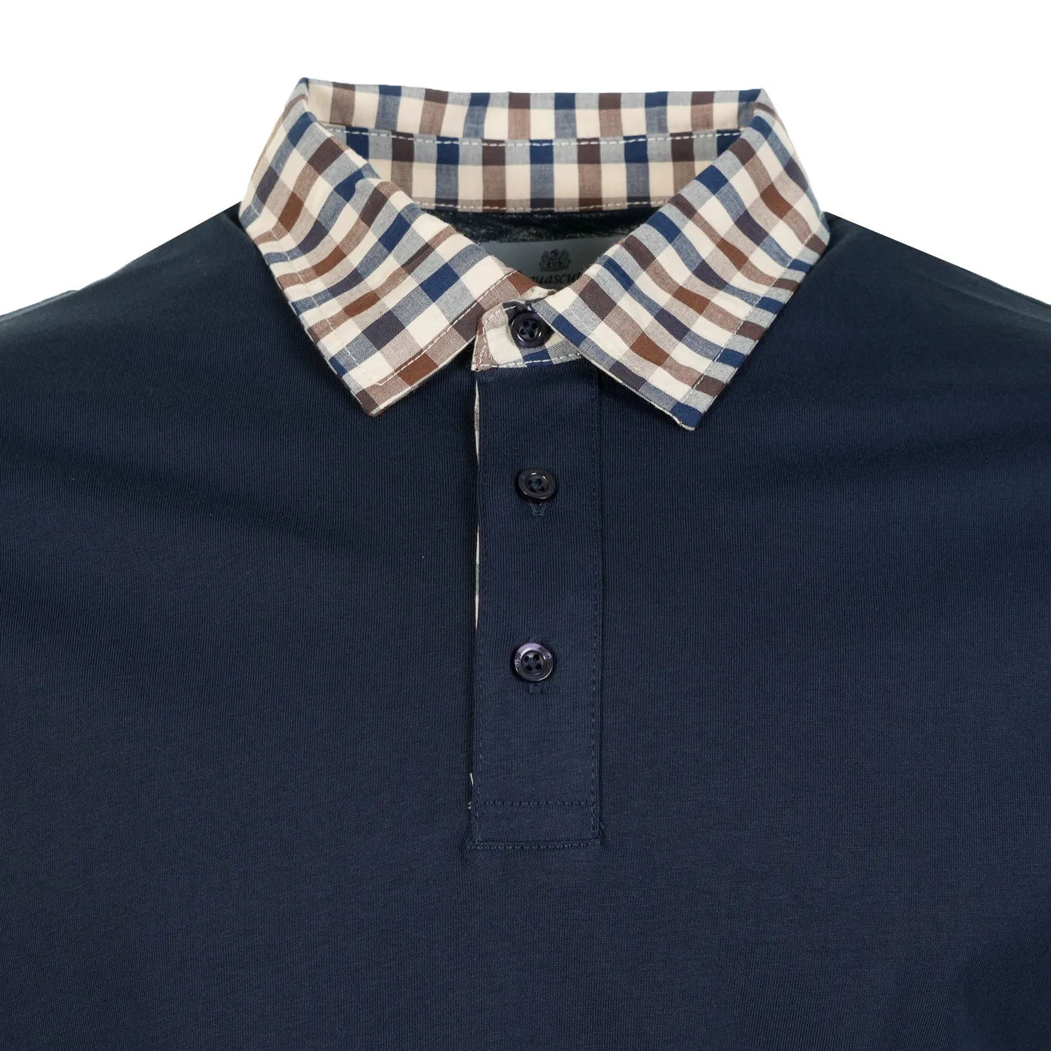 Short Sleeve Club Check Collar Polo Navy sold by RAGAZZI product image thumbnail 3