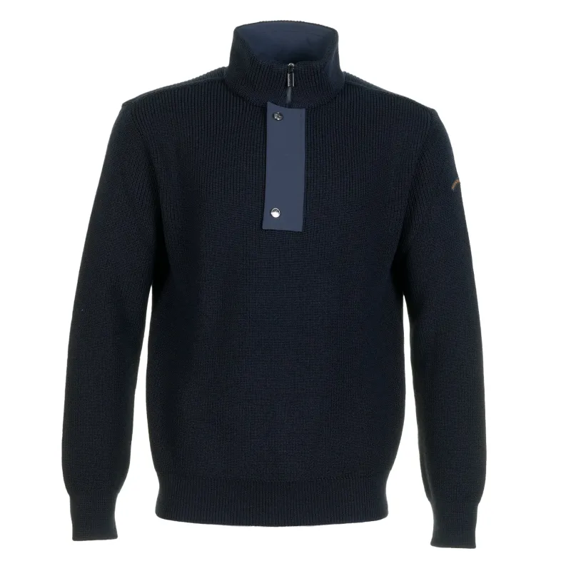 Bio Viscose Half Zip Typhoon Sweater Navy sold by RAGAZZI