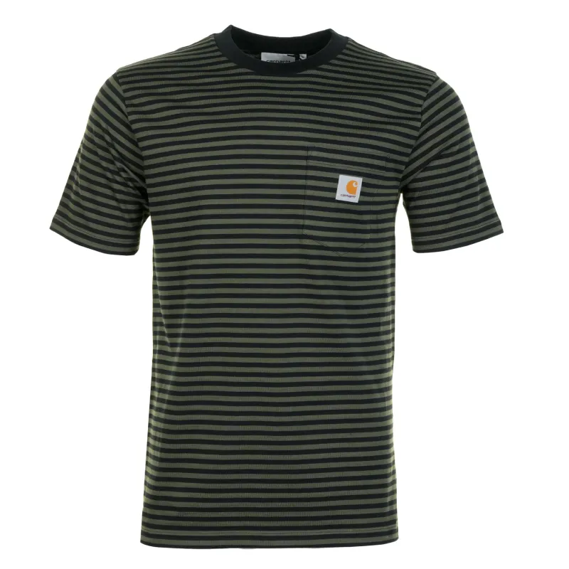 Verner Pocket Stripe T Shirt Opuntia Black sold by RAGAZZI