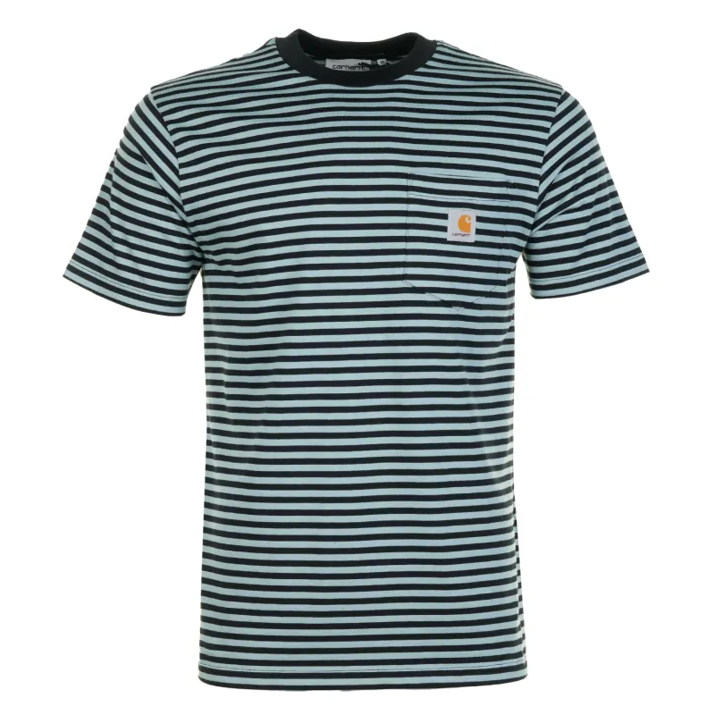 Verner Pocket Stripe T Shirt Citadel Black sold by RAGAZZI