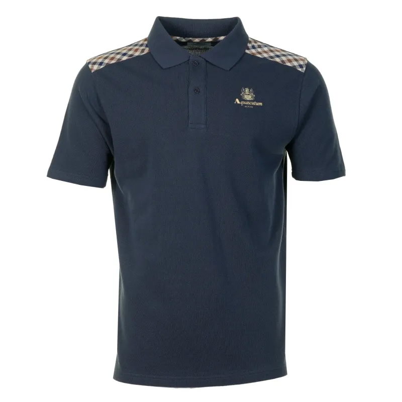 Short Sleeve Stripes Pique Polo Shirt Navy sold by RAGAZZI