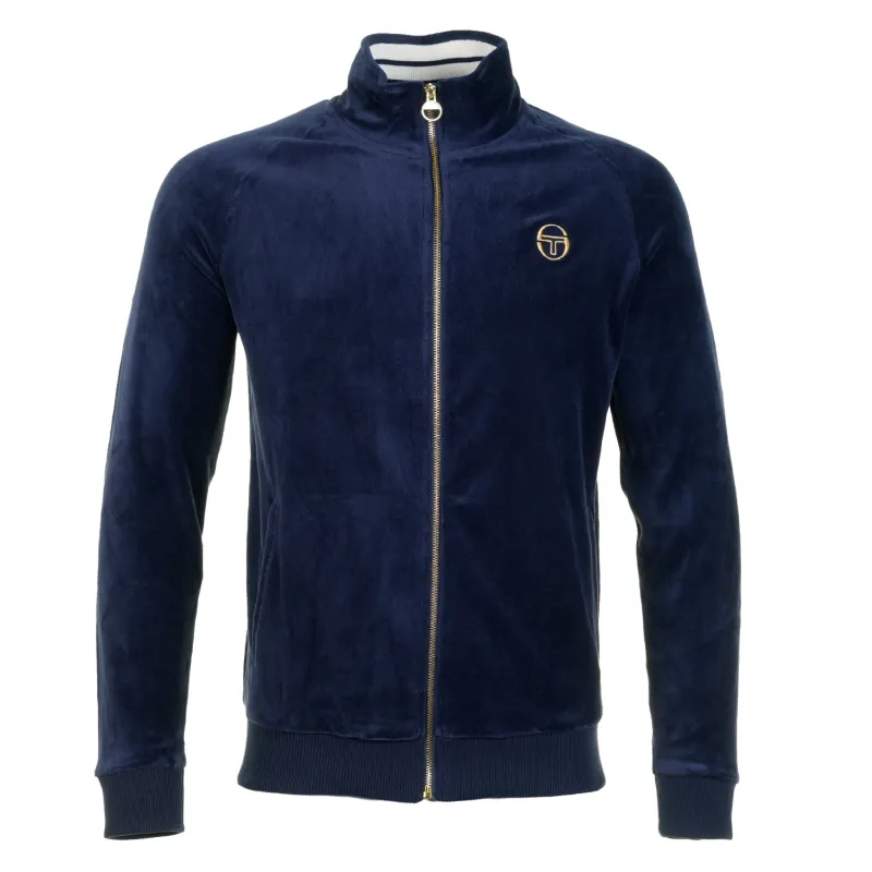 Court Velour Track Top Maritime Blue Gardenia sold by RAGAZZI