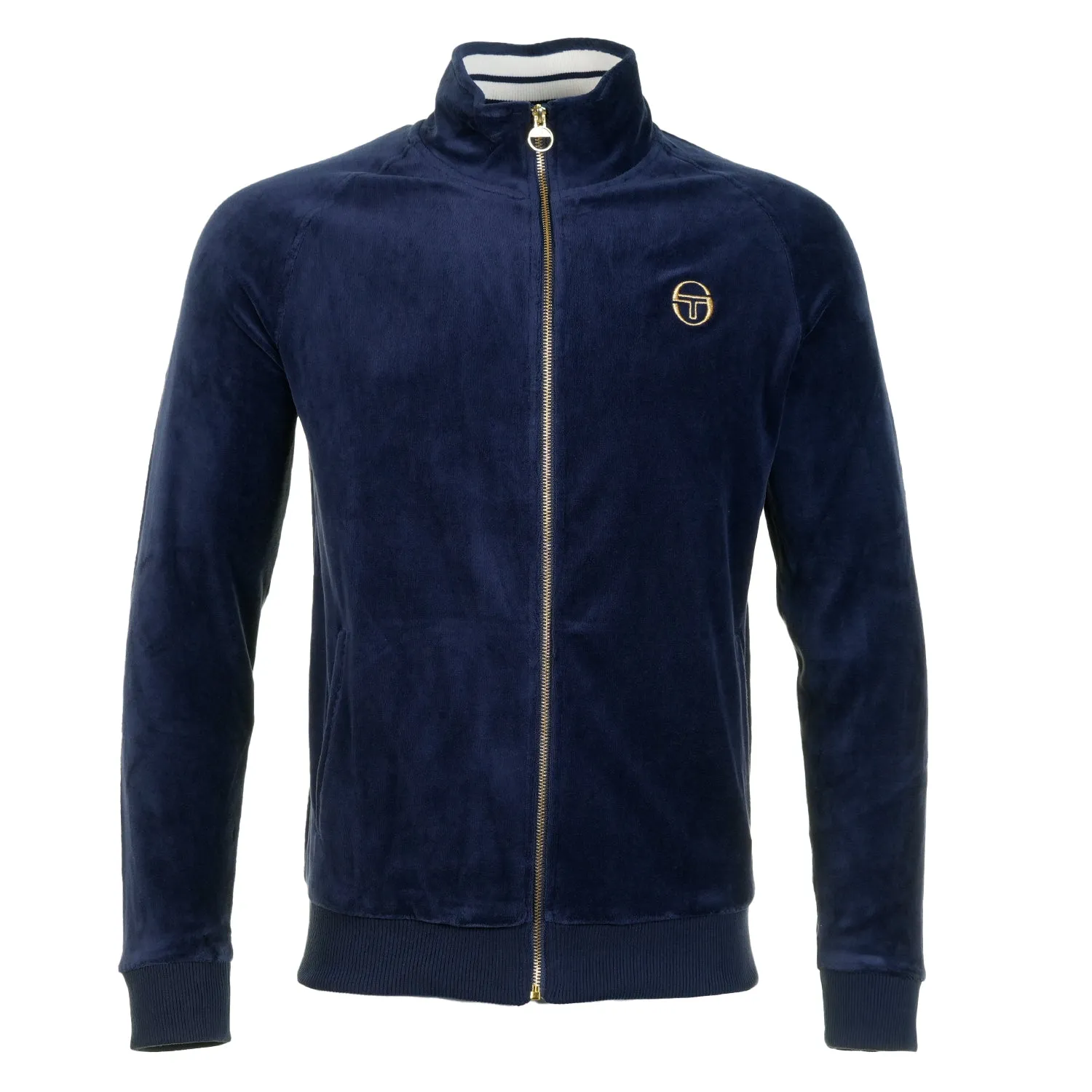 Court Velour Track Top Maritime Blue Gardenia sold by RAGAZZI