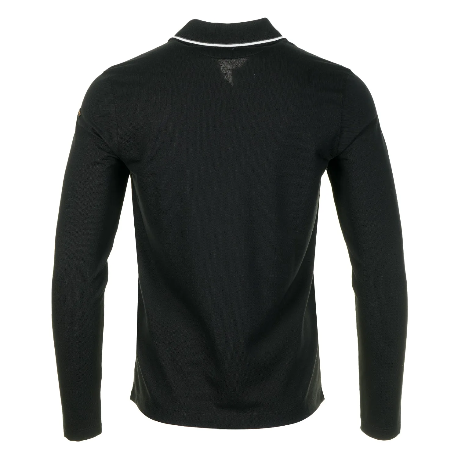 Long Sleeve Tipped Polo Shirt Black sold by RAGAZZI product image thumbnail 2