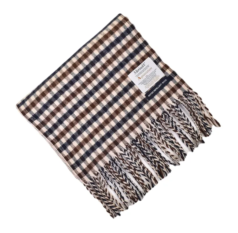 Merino Wool Club Check Scarf sold by RAGAZZI
