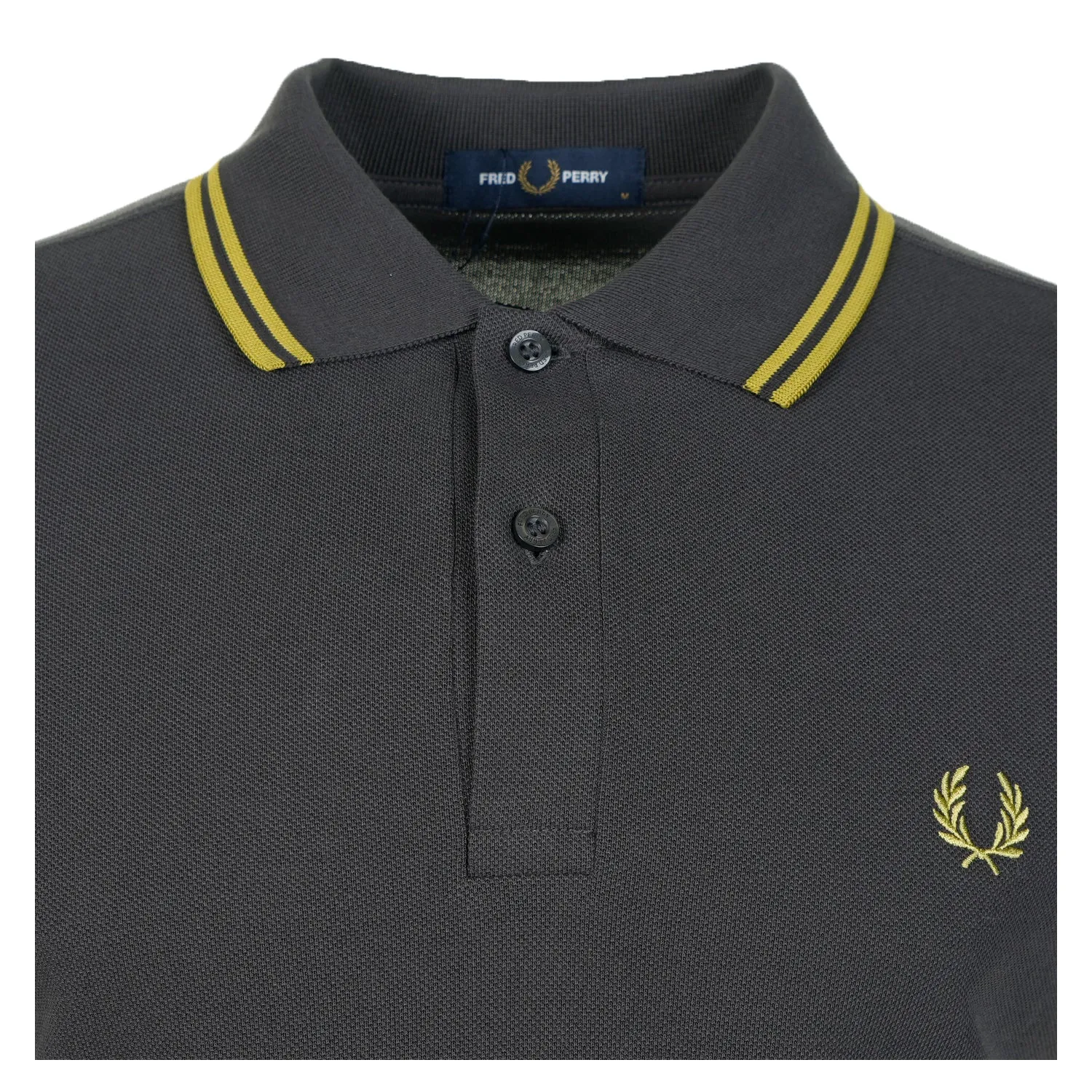 Short Sleeve Twin Tipped Polo Shirt Anchor Grey / Tennis Ball Yellow sold by RAGAZZI product image thumbnail 3
