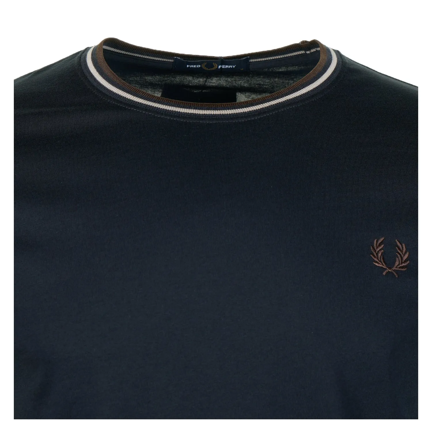 Twin Tipped T Shirt Court Navy Warm Oat Brown Tobacco sold by RAGAZZI product image thumbnail 3