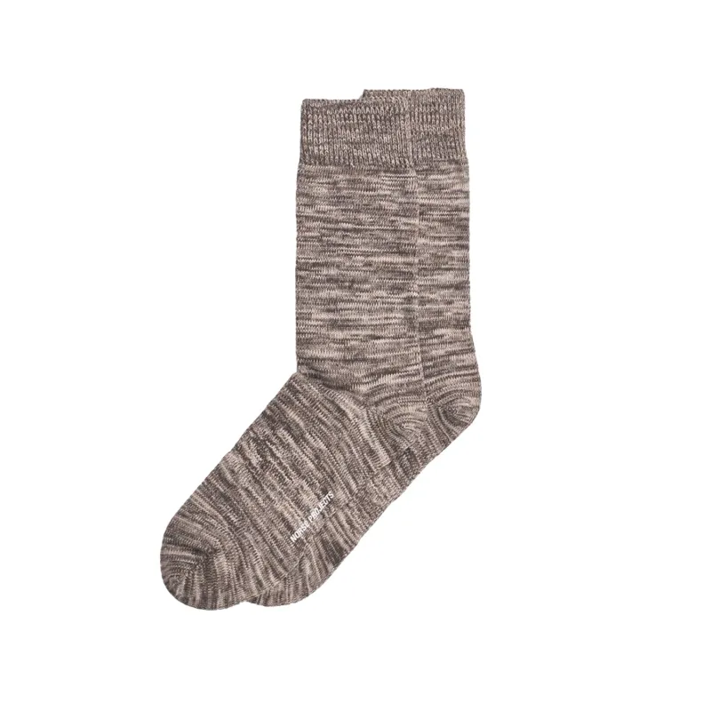 Bjarki Heavy Cotton Twist Sock Seal Brown sold by RAGAZZI