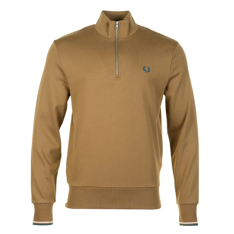 Half Zip Sweatshirt Shaded Stone Ecru sold by RAGAZZI