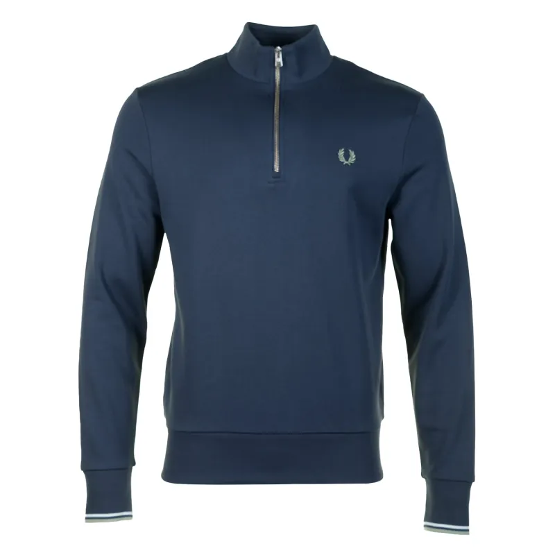 Half Zip Sweatshirt Dark Airforce sold by RAGAZZI