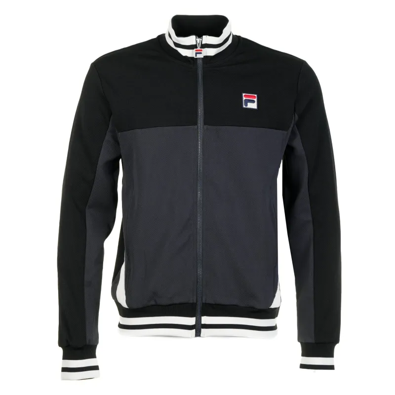 Tiebreaker Track Top Black Charcoal Gardenia sold by RAGAZZI