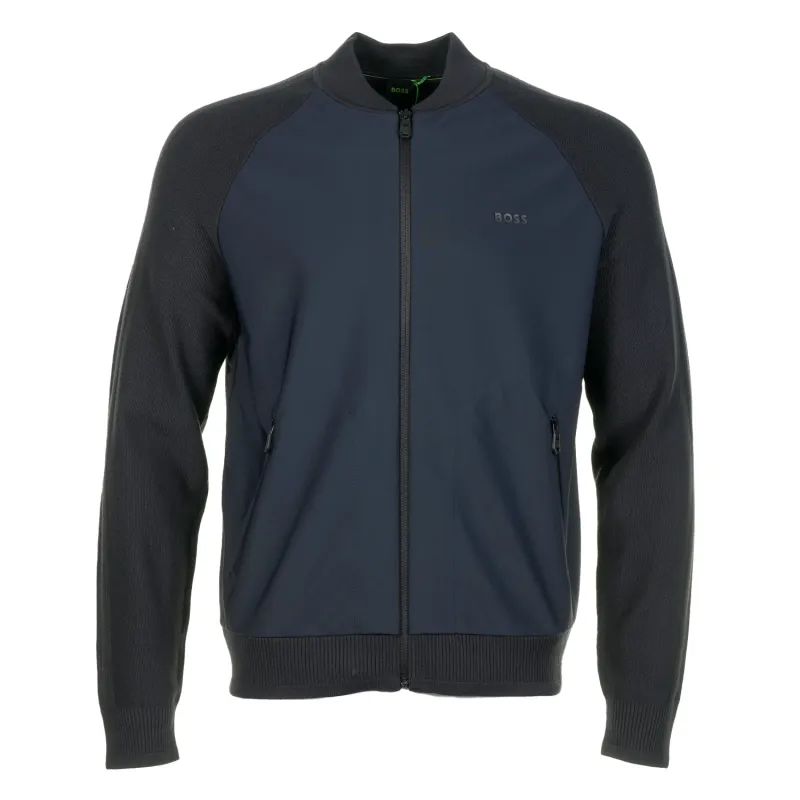 Civic Knitted Hybrid Cardigan Dark Blue made by RAGAZZI