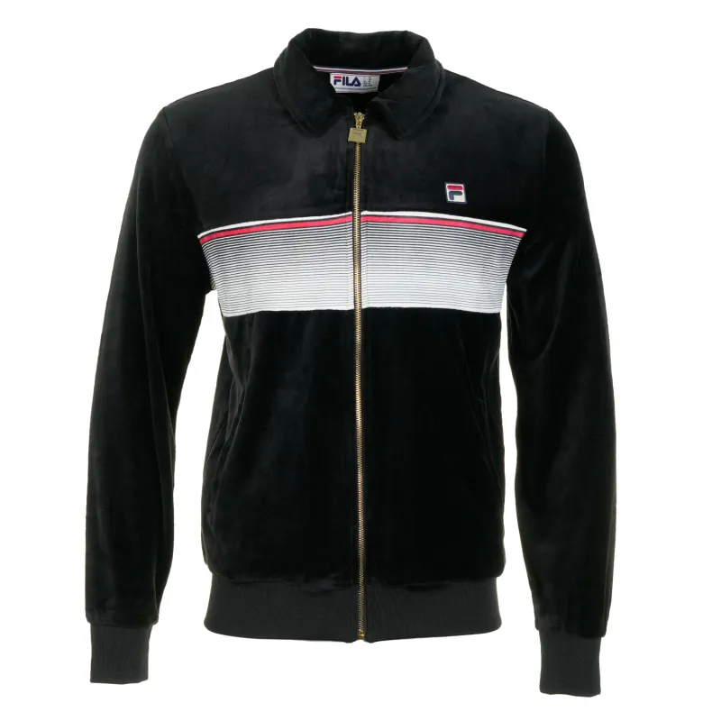 Malaki Track Top Black Gardenia Fila Red sold by RAGAZZI