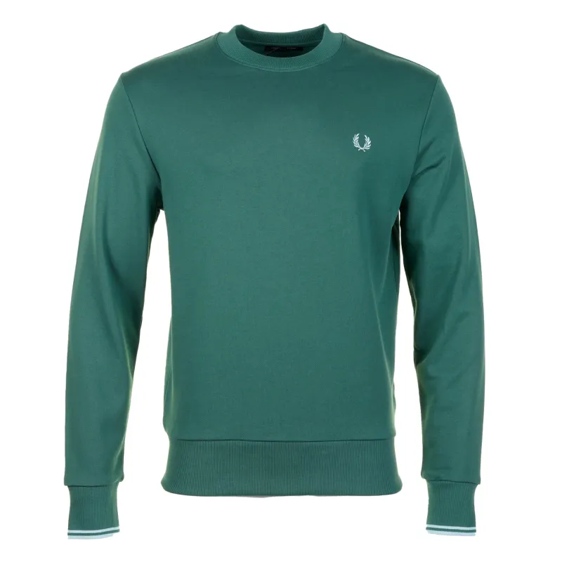 Crew Neck Sweatshirt Sport Green / Track Blue sold by RAGAZZI