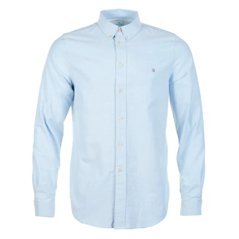 Tailored Fit LS Chest Emblem Zebra Shirt Light Blue sold by RAGAZZI