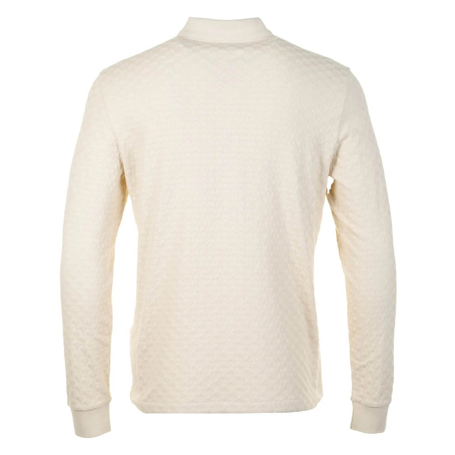 Long Sleeve Button Front Polo Off White sold by RAGAZZI product image thumbnail 2