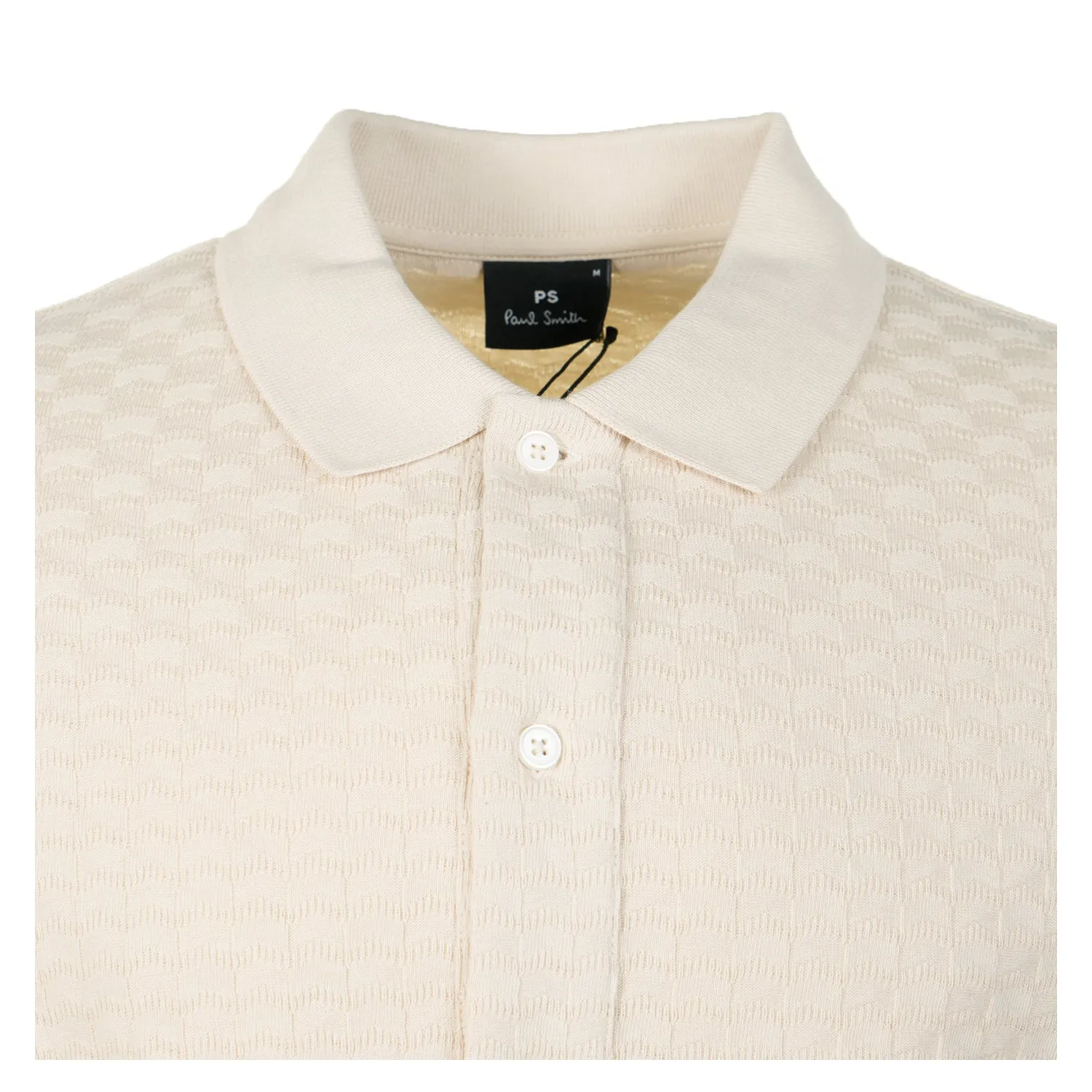 Long Sleeve Button Front Polo Off White sold by RAGAZZI product image thumbnail 3