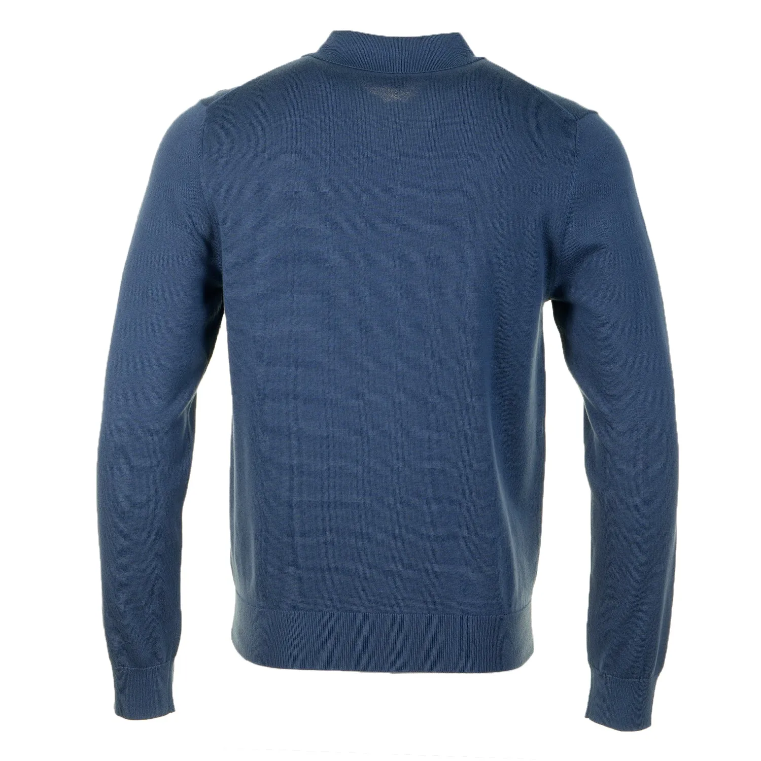 Sport Stripe Knitted Long Sleeve Polo Shirt Indigo sold by RAGAZZI product image thumbnail 2