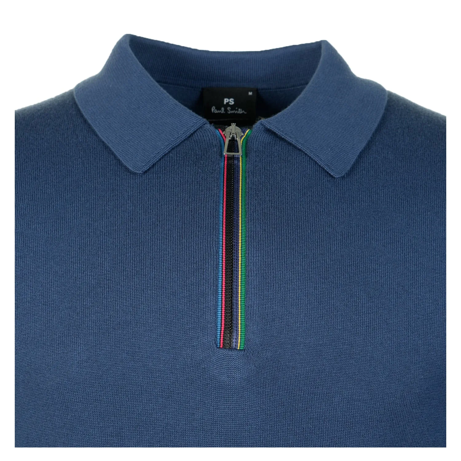 Sport Stripe Knitted Long Sleeve Polo Shirt Indigo sold by RAGAZZI product image thumbnail 3