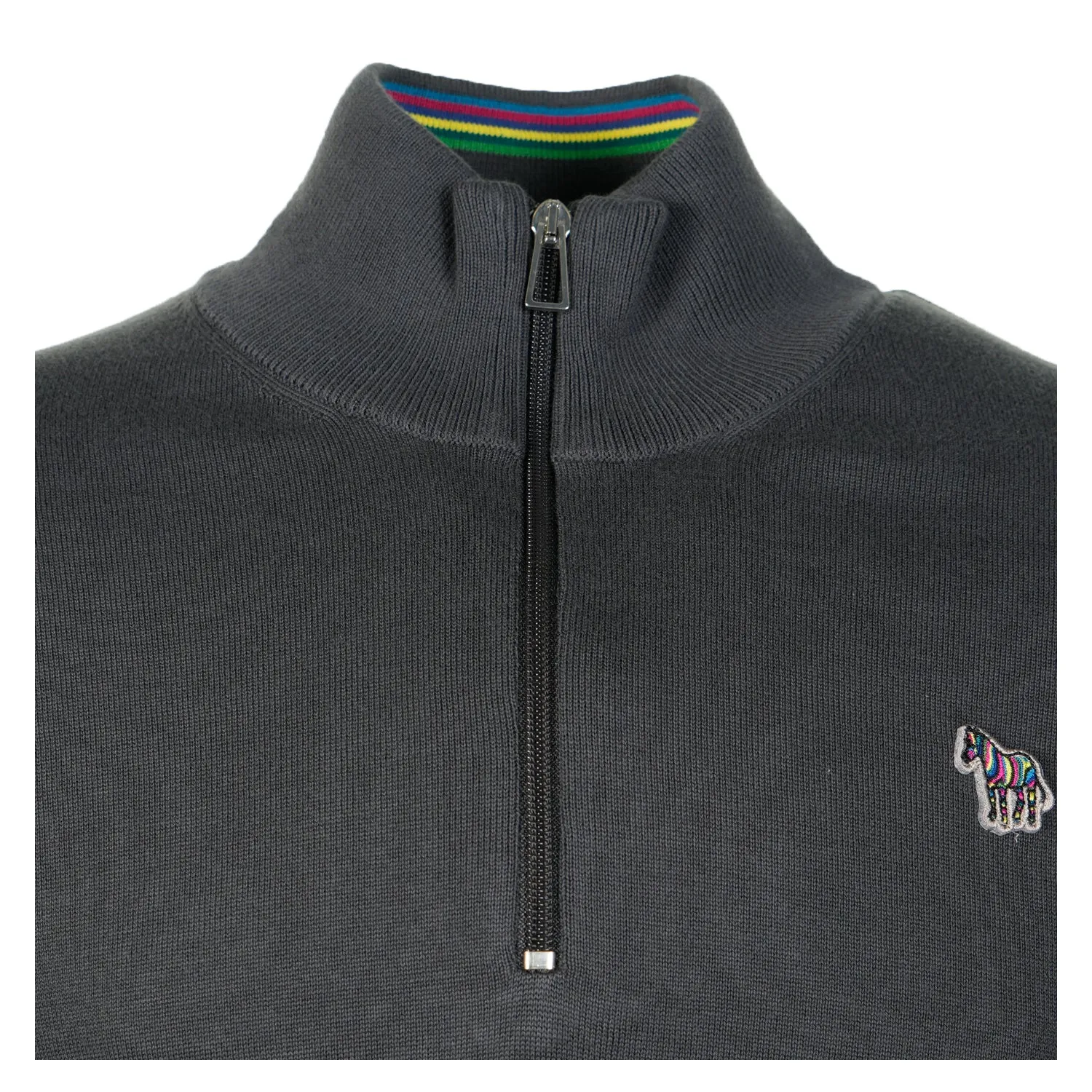 Knitted Zebra Quarter Zip Jumper Slate sold by RAGAZZI product image thumbnail 3