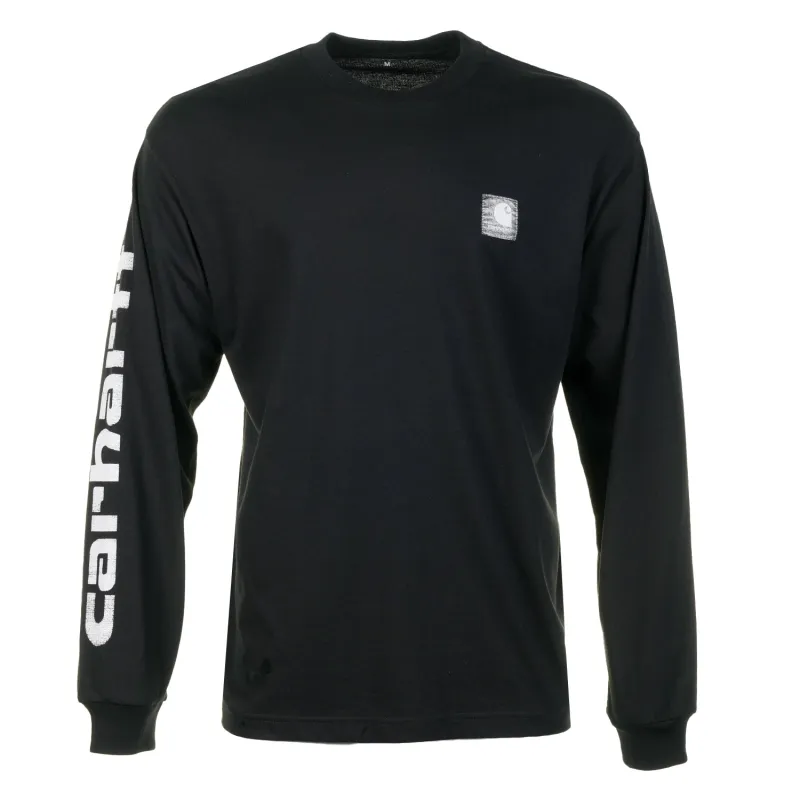 Long Sleeve Archive Script T Shirt Black sold by RAGAZZI