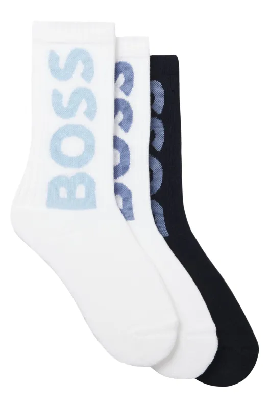 3 Pack QS Rib Logo 967 White Navy sold by RAGAZZI