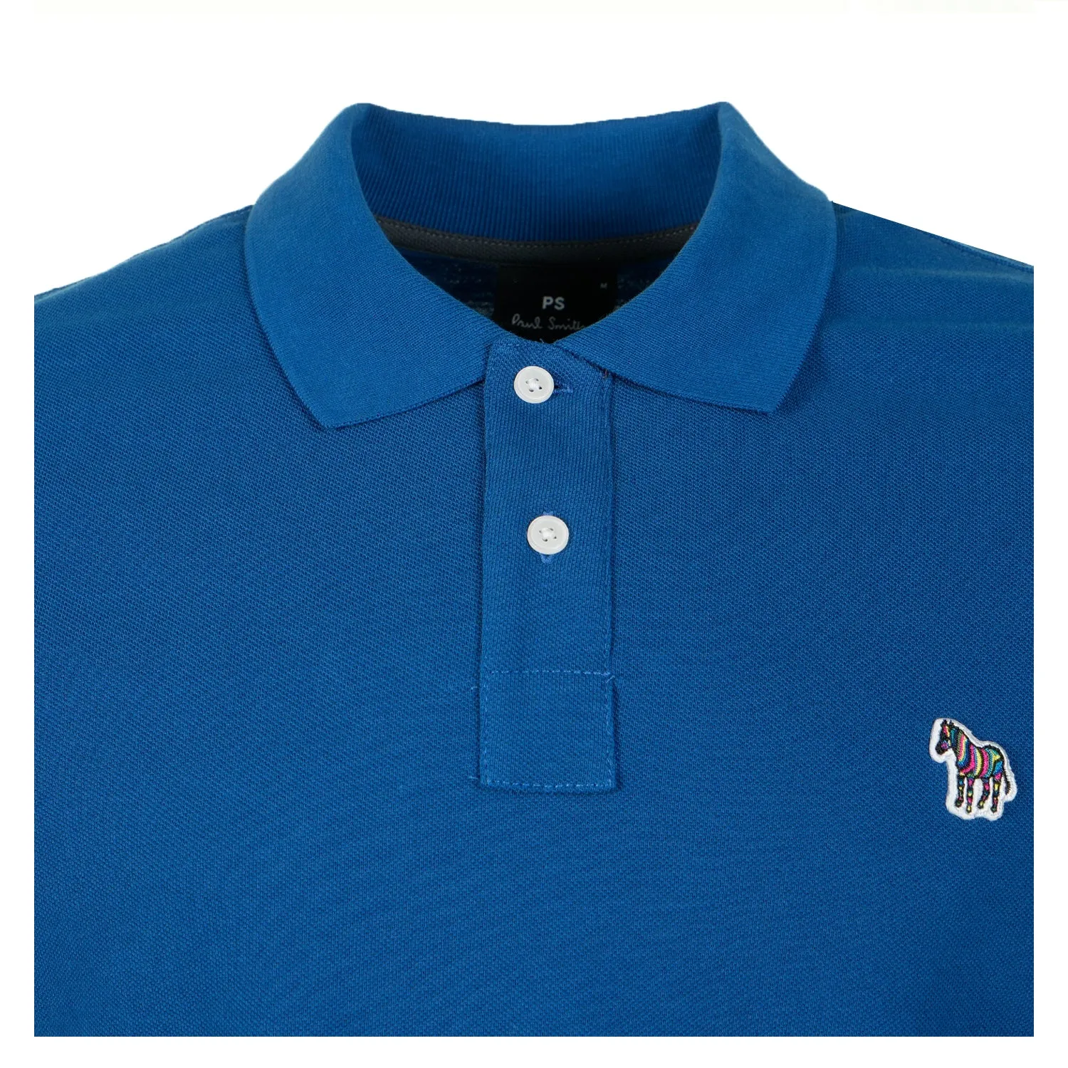 Regular Fit Short Sleeve Zebra Polo Shirt Cobalt Blue sold by RAGAZZI product image thumbnail 3
