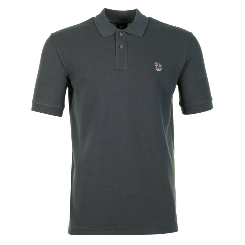Regular Fit Short Sleeve Zebra Polo Shirt Slate sold by RAGAZZI