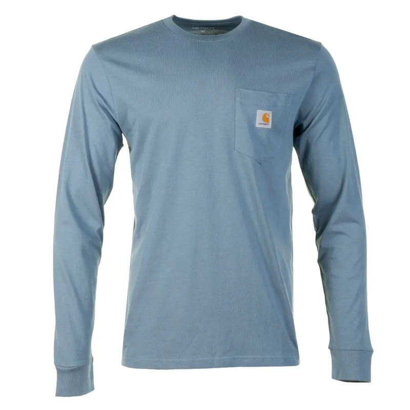 Long Sleeve Pocket T Shirt Velvet Blue sold by RAGAZZI