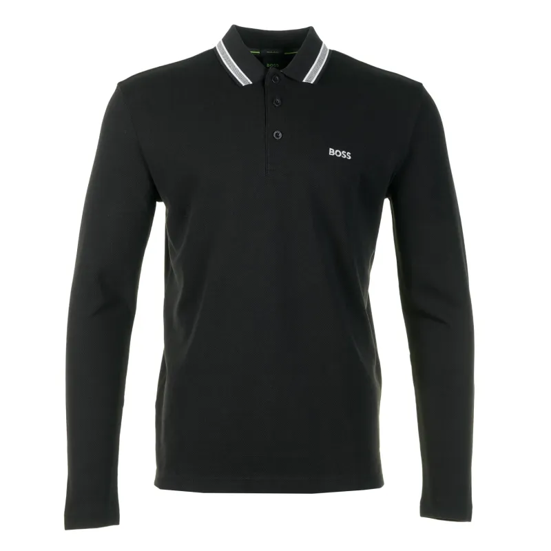 Plisy Long Sleeve Polo Shirt 001 Black made by RAGAZZI