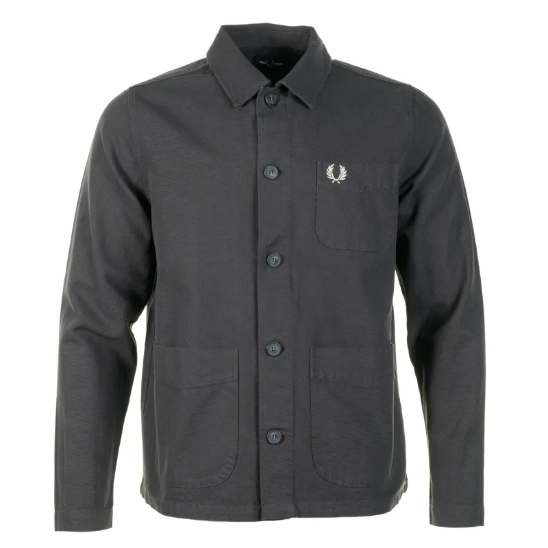 Canvas Overshirt Anchor Grey made by Fred Perry