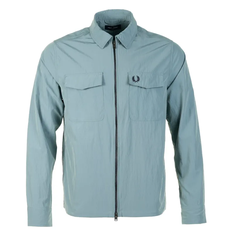 Zip Through Overshirt Stockport Blue made by RAGAZZI