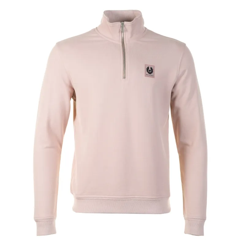 Quarter Zip Sweatshirt Dusty Pink made by Belstaff
